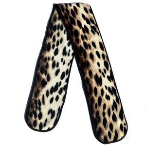 Leopard print fluffy extra large bed runners animal print scarf